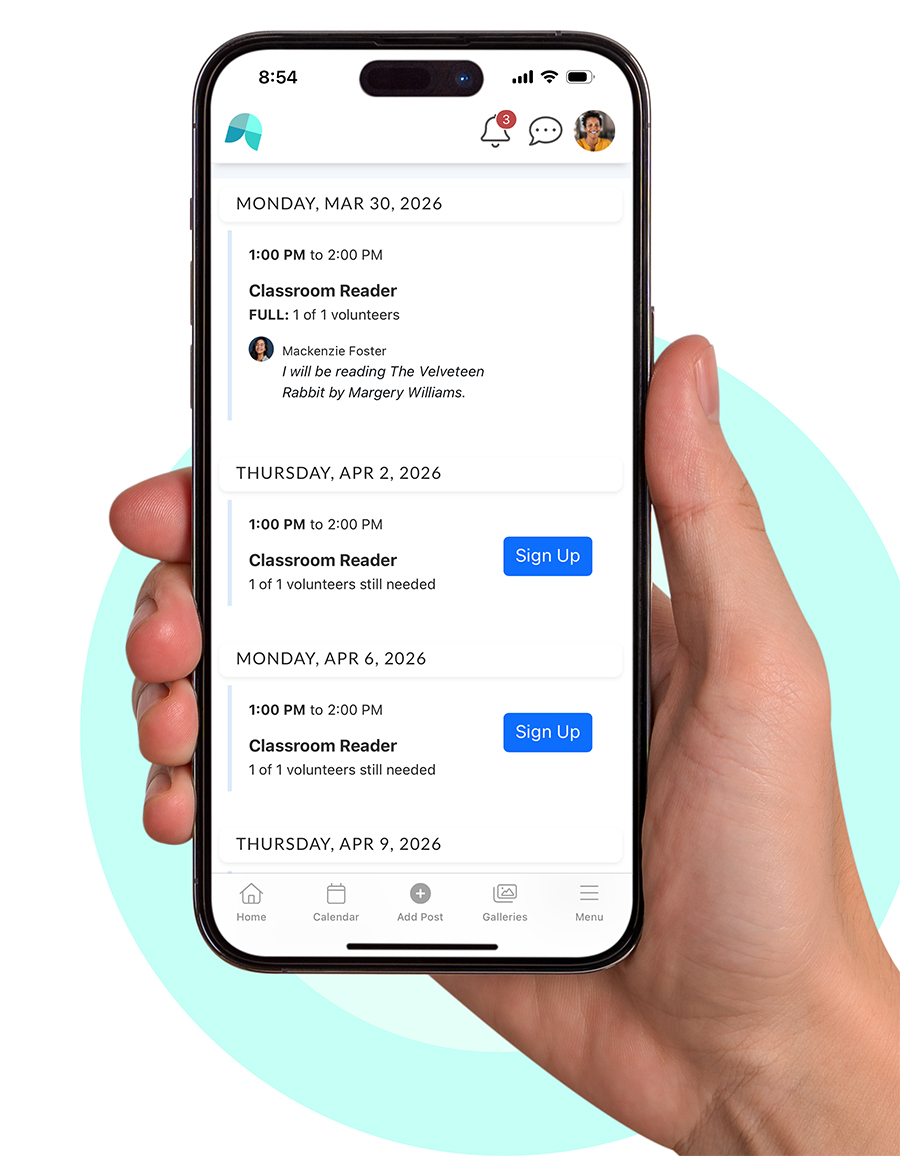 school volunteer app