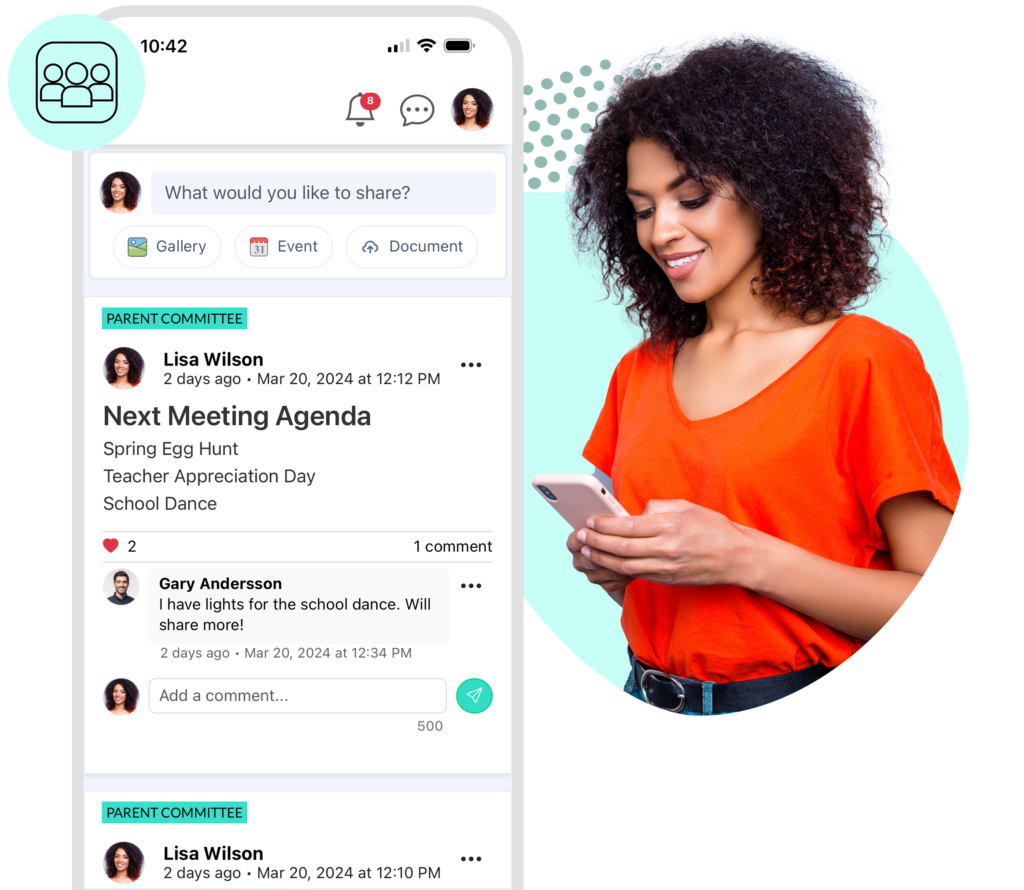 School PTA Groups App Software K-12