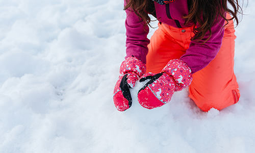snow winter activity building a snow cake