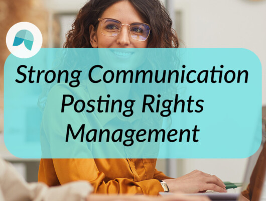 school communication-posting rights management