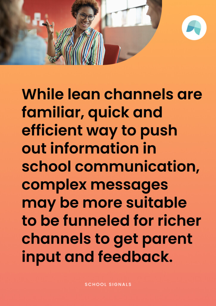 school communication media richness theory