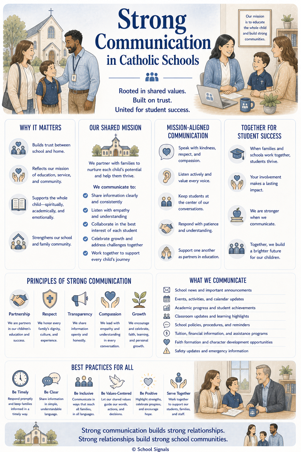 strong catholic school-communication infographic