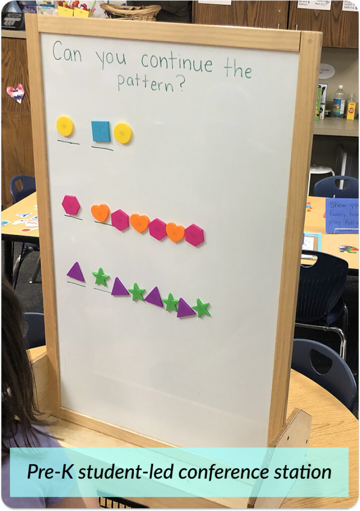 preK student-led conference station