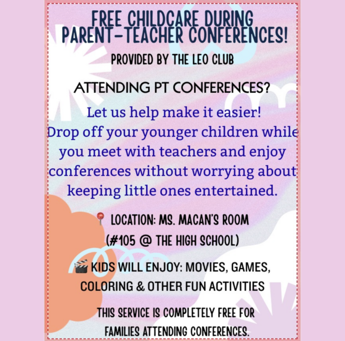 Childcare during parent-teacher conferences