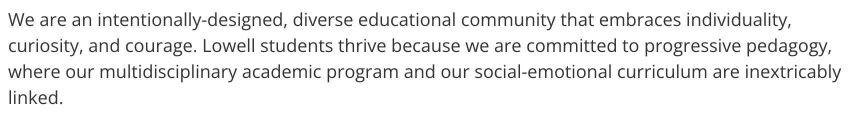 Lowel shool vision on SEL